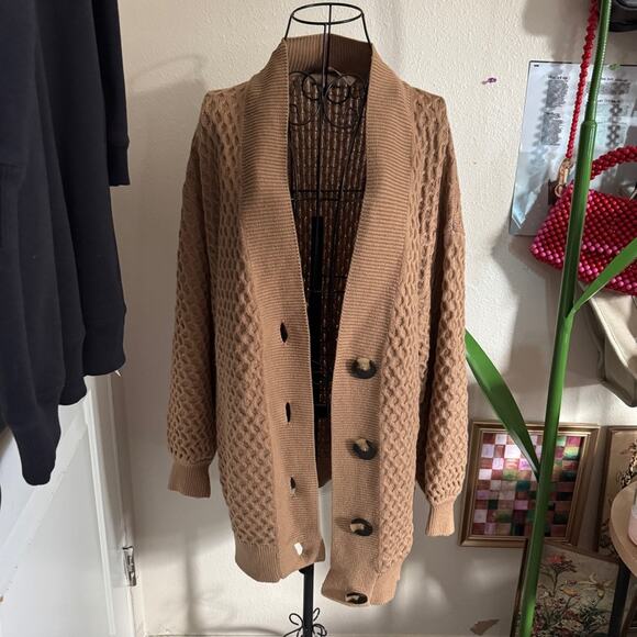 Spell Highland Knit Cardigan Tan S/M - Picture 4 of 10